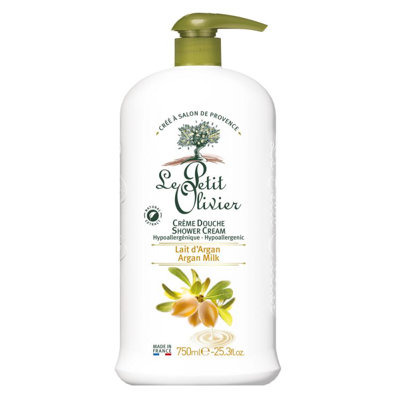Gel de Duș Cremă LE PETIT OLIVIER cu Lapte de Argan, 750ml