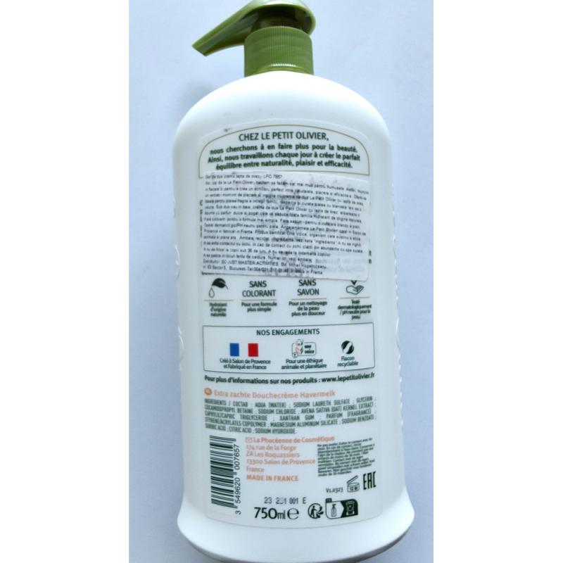 Gel de Duș Cremă Le Petit Olivier Lapte de Ovăz 750ml