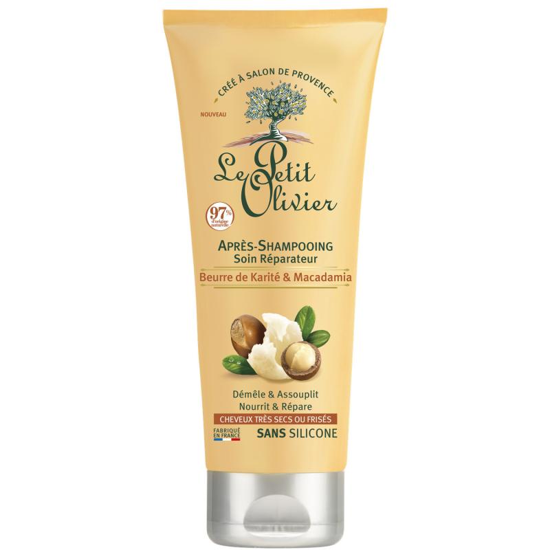 Balsam Reparator LE PETIT OLIVIER 200ml cu Unt de Shea & Macadamia pentru Păr Foarte Uscat și Deteriorat