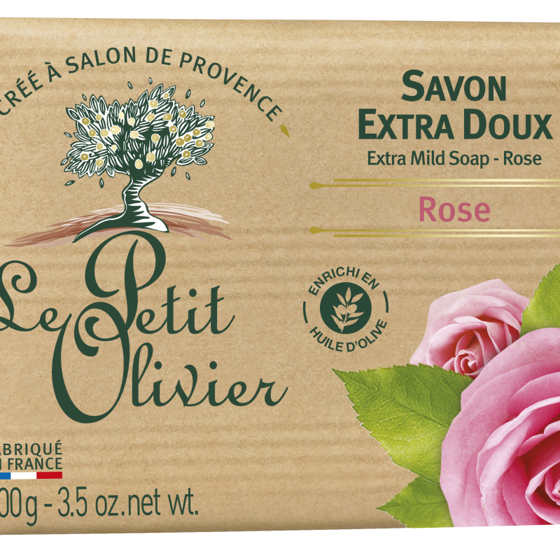 Sapun solid Le petit Olivier cu trandafir, 100g