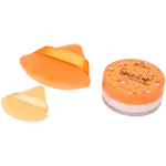 Pudră de fixare parfumată MAX & MORE – finisaj mat, aspect uniform, cu 2 bureți