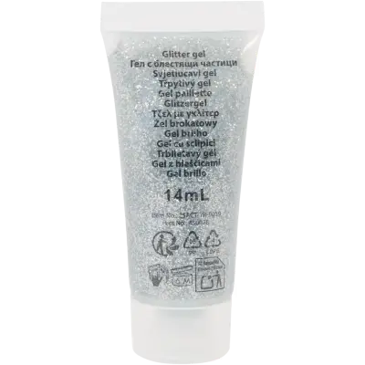 Gel cu sclipici pentru față și corp – efect strălucitor, aplicare ușoară, 14 ml