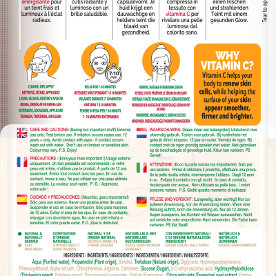 7TH HEAVEN Mască șervețel cu Vitamina C, 1 buc - Iluminare și Prospețime